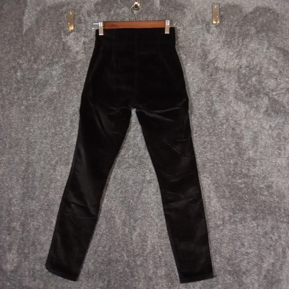 Veronica Beard Debbie Skinny High Rise Velvet Button Fly